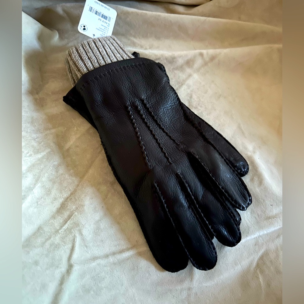 Free People Deer Skin leather gloves cashmere lined Men’s new NWT gift ideas